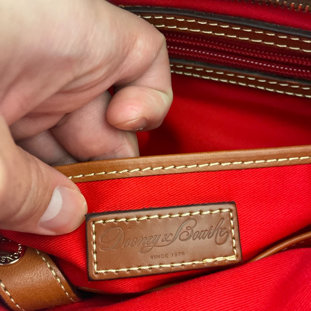 Dooney And Bourke Pebble Grain Lexington Bag Jeans Blue - Picture 4 of 7